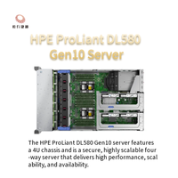 Serveur en rack HPE DL580 Gen10 4U, processeur Xeon Gold 5218R, mémoire 32/64 Go, P408-A 2G, alimentation 2400W, produit en stock pour applications informatiques