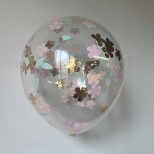 Palloncini con Coriandoli a Forma di Foglia di Palma da 12 Pollici, Palloncini con Coriandoli Floreali per Feste e Decorazioni del Ramadan - Product Image 3