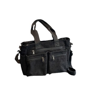 <span class=keywords><strong>Sac</strong></span> fourre-tout vintage <span class=keywords><strong>pour</strong></span> <span class=keywords><strong>femme</strong></span>, grand, décontracté, avec fermeture éclair, multi-poches, bandoulière unique, <span class=keywords><strong>sac</strong></span> <span class=keywords><strong>à</strong></span> <span class=keywords><strong>main</strong></span> en toile et en velours côtelé <span class=keywords><strong>pour</strong></span> le travail au bureau - Product Image 1