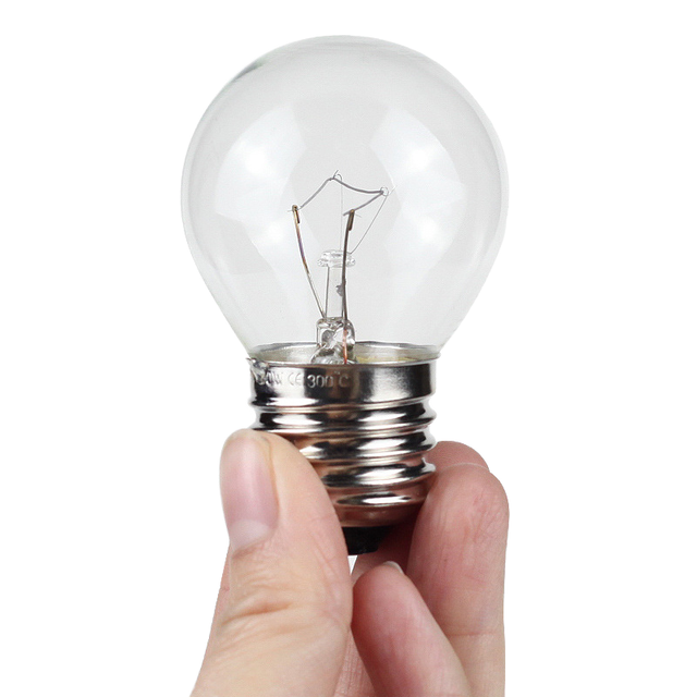 Durable 220V 40W E27 Brass Incandescent Bulb 300 Degrees High-Temperature Resistant Oven Use Roasting Sausage Duck-G45 Dimmable