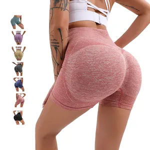 Vêtements de yoga pour femmes Short de jogging de cyclisme Leggings de fitness Logo personnalisé Short de yoga push up à taille haute