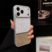Étui de téléphone portable de luxe brillant et scintillant avec cadre dissipateur de chaleur pour iPhone 17 16 15 14 13 Pro Max