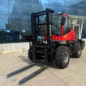 Carretilla elevadora todoterreno hidráulica articulada de radio de giro pequeño diésel 3,5 T 4WD de alta calidad para todos los terrenos ásperos - Product Image 2