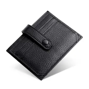 Soft Real Leather Slim Credit Card Holder Rfid Designer Leather Women's Wallet Mens Womens