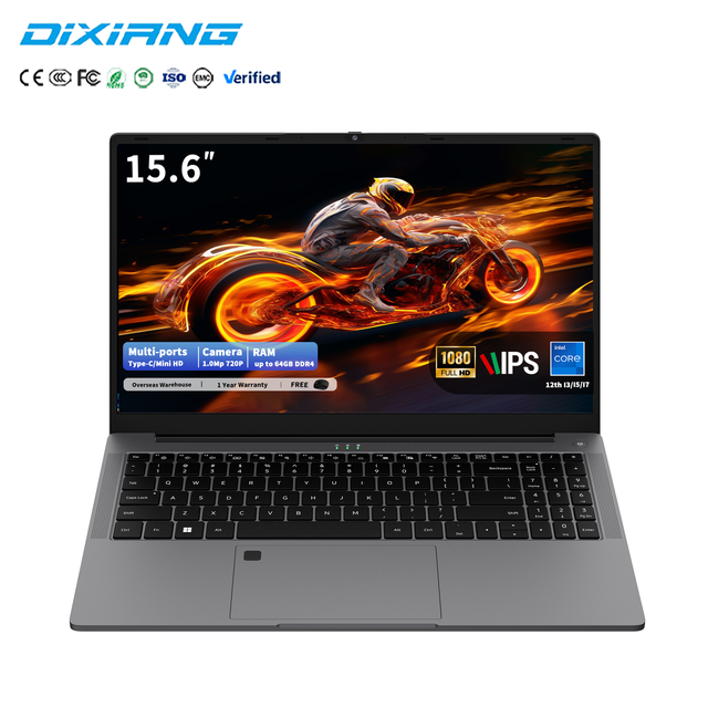 DIXIANG 15.6" New Business Laptop 12th Gen Intel Core I3/i5/i7 8GB RAM 128GB-1TB SSD Backlit Keyboard Fingerprint Windows 10/11