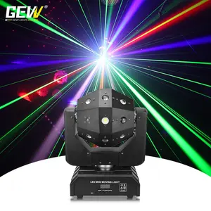 GEVV Équipement d'éclairage professionnel de scène DMX 16pcs 3in1 Beam Strobe Laser LED Moving Head Light for DJ Party