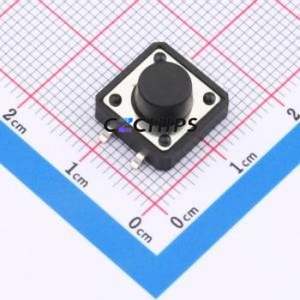 ZX-QC1212-7.0TP Tactile Switch SMD Switch Single Pole Single Throw Round Button 2.6N Vertical Mount - Product Image 1