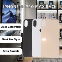 Coques de téléphone portable : Remplacement de la coque arrière en verre avec design à barres pour 16 Pro