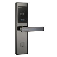 Sistema de Software de Gestión de Cerraduras para Hoteles con Puertas de Madera y Acero Inoxidable, con WiFi en la Nube, Tarjetas de Acceso RFID Plateadas y Doradas