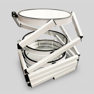 Rak Pameran Lipat 4 Tingkat Bentuk Persegi dan Bulat, Model Retractable Twist Tower - Product Image 3