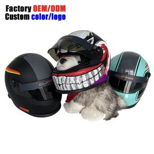 OEMカスタムF1RACINGCARミニカスクヘルメットペットABS人形クマ子犬猫ペットミニチュアオートバイヘルメット - Product Image 1