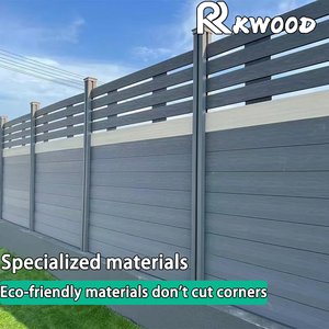 Valla de WPC para Exteriores, Valla de Aleación de Aluminio y WPC para Jardín, Impermeable, Anti-UV, Anti-termitas, Valla de WPC Coextruida - Product Image 5