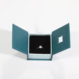 Custom Luxury Ring Necklace Packaging Double Open Magnetic Jewelry Gift Bracelet Box