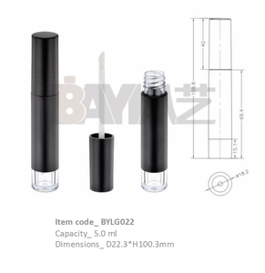 หลอดลิปกลอสพลาสติกทรงสี่เหลี่ยมแบบมีโลโก้สั่งทำได้ ขนาด 5.0 มล. พร้อมแปรงขนาดใหญ่ สำหรับบรรจุภัณฑ์เครื่องสำอาง - Product Image 2