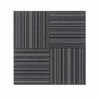 Dalles de moquette modernes personnalisées 50x50 cm, en nylon rayé à boucles, avec support en PVC, à poils moyens, antidérapantes, pour usage résidentiel et commercial