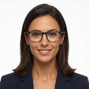 Lunettes de vue rectangulaires anti-lumière bleue pour femmes, monture intégrale, couleur unie, verres en résine légers, pour usage quotidien - Product Image 1