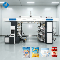 Máquina de Impresión Flexográfica Automática de 6 Colores para Papel de Regalo de Gran Formato, Mantelería y Papel de Ancho Rollo