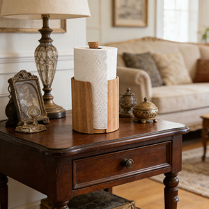 Kitchen Towel Holder for All Standard Kitchen Rolls Wood Paper Towel Holder <strong>Papertowel</strong> Holder for Kitchen - Product Image 4