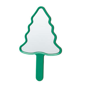 مرآة مكياج محمولة على شكل شجرة إبداعية لعيد الميلاد مع شعار مخصص، مرآة تجميل شخصية كهدايا للفتيات - Product Image 6