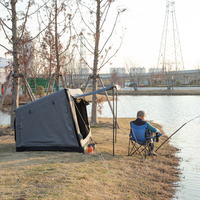Tente de camping gonflable en tissu Oxford, portable, légère, quatre saisons, imperméable, ouverture automatique rapide, utilisation par tous les temps