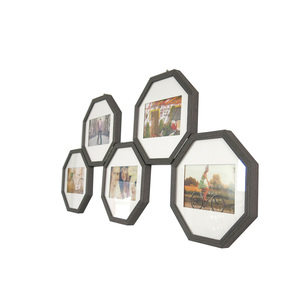 Un cadre <span class=keywords><strong>photo</strong></span> octogonal en bois adapté à la <span class=keywords><strong>photo</strong></span> de 4x6 ", cadre <span class=keywords><strong>photo</strong></span> pliable de fantaisie, suspendu au mur et au <span class=keywords><strong>collage</strong></span>. - Product Image 4