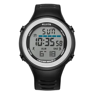 WLISTH S8001 G digitale impermeabile 30M orologi da uomo Grande schermo shock qualità wathces