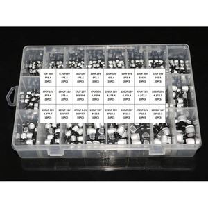 Condensador electrolítico de aluminio 1UF 50V a 1000UF 16V Paquete de 400 valores surtidos para reparación de electrónica y proyectos de bricolaje - Product Image 6