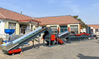 Machine automatique de lavage et de recyclage de films plastiques et de sacs plastiques, avec broyeur de déchets, ligne de lavage et de recyclage du plastique