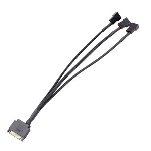 Cantell SATA 15Pin à 3Pin 4Pin 1 à 3 Splitter Hub Converter <span class=keywords><strong>PWM</strong></span> Câble d'alimentation de température 26cm - Product Image 5