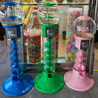 Máquina expendedora de chicles en espiral de 5 pies, operada con monedas, para dulces y pelotas saltarinas
