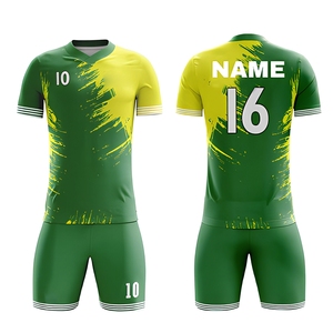 Custom Unisex Soccer Uniform Sublimation Printed Breathable Polyester Adult OEM ODM Custom Logo Quick Dry V-neck Short Sleeve - Product Image 3