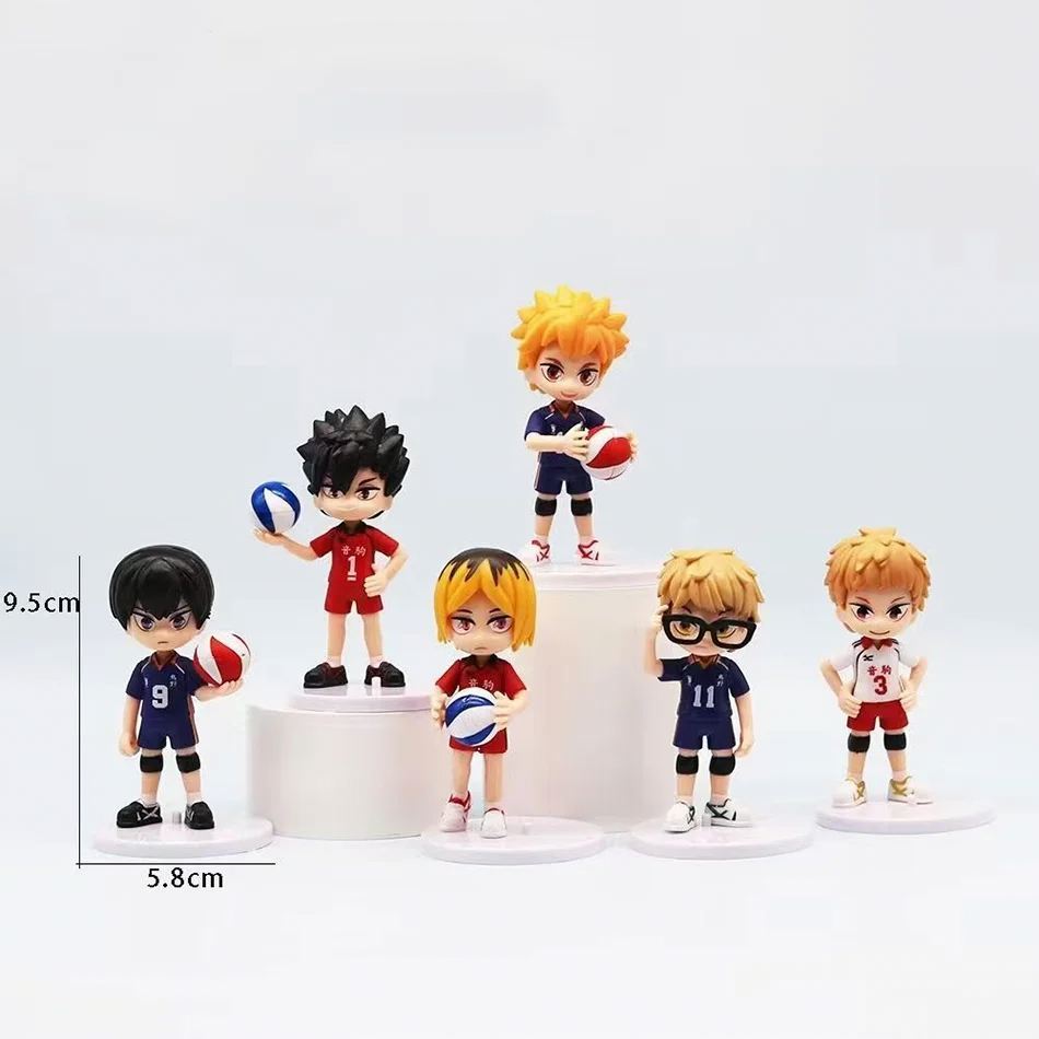 8PCS Haikyuu!! Anime Figure Set – Shoyo, Kageyama, Look-Up Style, Cake Topper & Desk Decor - View #4