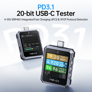 FNIRSI FNB-C2 USB PD 3.1 Tipo-C Probador de Carga Rápida, Voltímetro y Amperímetro de 20 Bits, Detección de 4-50V 7A, Monitoreo en Tiempo Real - Product Image 2