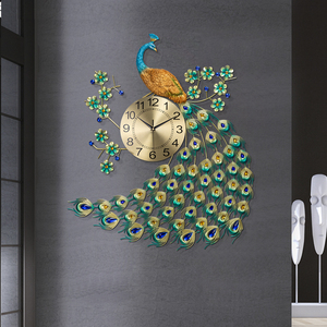 Đơn Giản Hiện Đại Trang Trí Nội Thất Sang Trọng Kim Loại Tường Nghệ Thuật Đồng Hồ Điện Phòng Khách Kim Nhựa Thông Tư Cổ Phong Cách Đồng Hồ 10 Bộ - Product Image 4