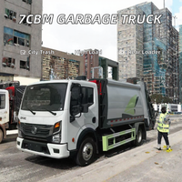 Camion compacteur de déchets diesel 7Cbm 4x2 avec transmission manuelle