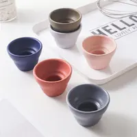 Matte Multi-Colored Ceramic Egg Cup, Egg Holder