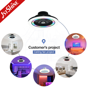 Ventilateur de plafond LED 1stshine 23 pouces, éclairage LED RGB dimmable pour la maison, moteur CC, ventilateur de plafond avec télécommande - Product Image 5