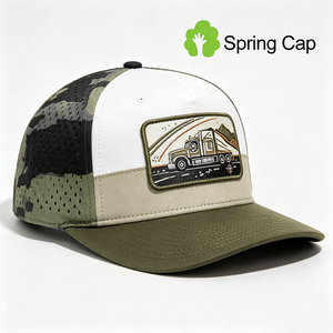 Casquette de baseball trucker OEM 3815 imperméable et résistante à l'eau avec visière plate et corde, style A-Frame - Product Image 1