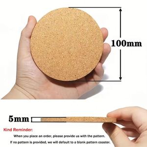 Posavasos Redondos de Corcho Reciclado Personalizados con Impresión de Logotipo, Ecológicos, para Regalos, Té, Souvenirs - Product Image 2