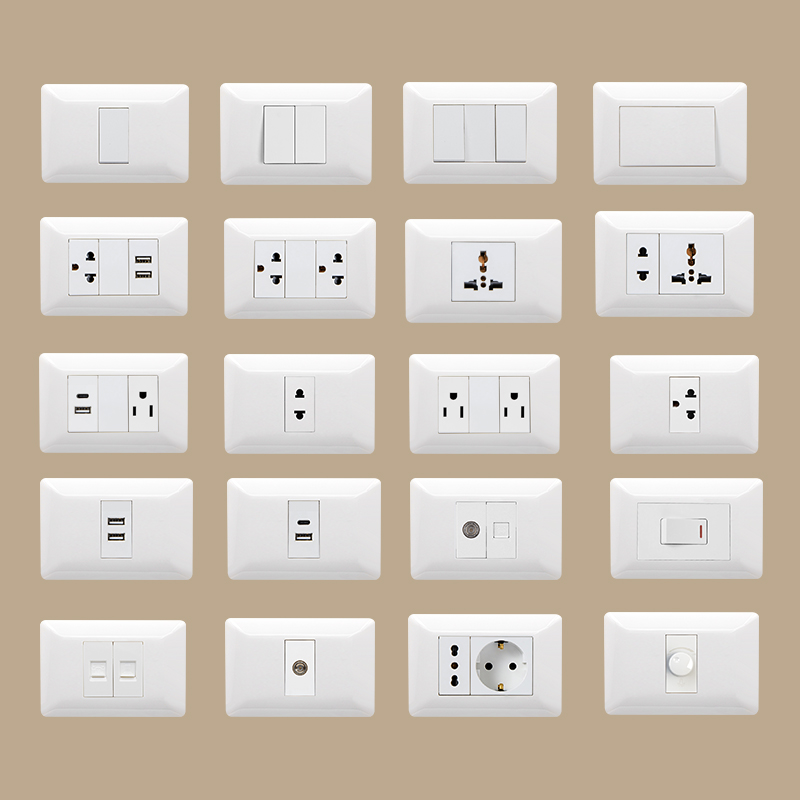 Fabricantes de fábrica modernos interruptores de pared y enchufes eléctricos estándar de EE. UU.