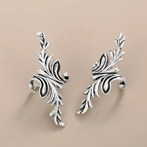 Orecchini a clip botanici carini per donna, a forma di pianta, senza piercing, gioielli alla moda per tutti i giorni - Product Image 6