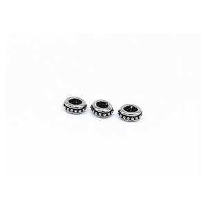 Separadores de cuentas redondos de acero inoxidable yunnique para hacer pulseras, componentes de joyería en tono plateado de 8mm, accesorios DIY - Product Image 2