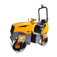Matériel de construction : Mini-compacteur routier Kubota diesel/essence 1T, 2T, 3T, 4T, 5T, rouleau compresseur autoporté pour asphalte