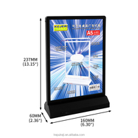 A5 Boîte à LED double face Rechargeable Table Menu Board Desktop Led Light Box Display Rack