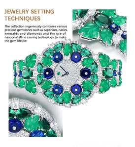 Reloj de Lujo Personalizado con Incrustaciones de Plata S-925, Diamantes y Circonitas, Diseño Elegante, Reloj de Cuarzo Suizo para Mujer - Product Image 2