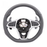 Volant sport à fond plat en fibre de carbone pour Volkswagen Golf 7 MK7.5 Bora Passat CC Jetta, modification personnalisée
