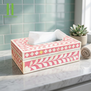 La última caja de pañuelos de nácar, servilletero hecho a mano, caja de pañuelos con incrustaciones de fregona de lujo, la más vendida al por mayor de Vietnam - Product Image 1