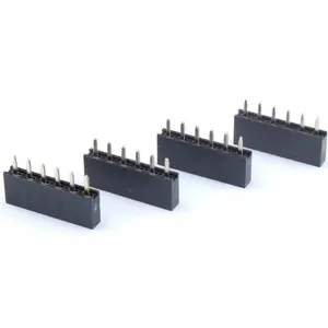 1.0/1.27/2.0/2.54 pitch female pin header single/double row socket PCB connectors height 8.5/5mm