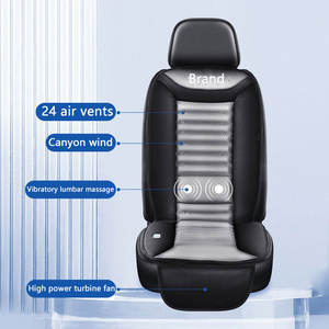 وسادة تدليك بالهواء البارد في المنزل والسيارة وسادة تدليك للصيف مع فتحات تهوية لمقعد السيارة وتبريد وتبريد للتعرق مع وسادة تدليك بمروحة - Product Image 4