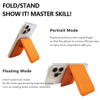 Portefeuille porte-cartes magnétique en cuir PU mince RFID personnalisé avec fenêtre d'identification pour la série iphone